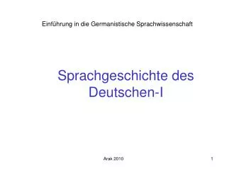 sprachgeschichte des deutschen i