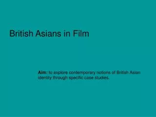 British Asians in Film