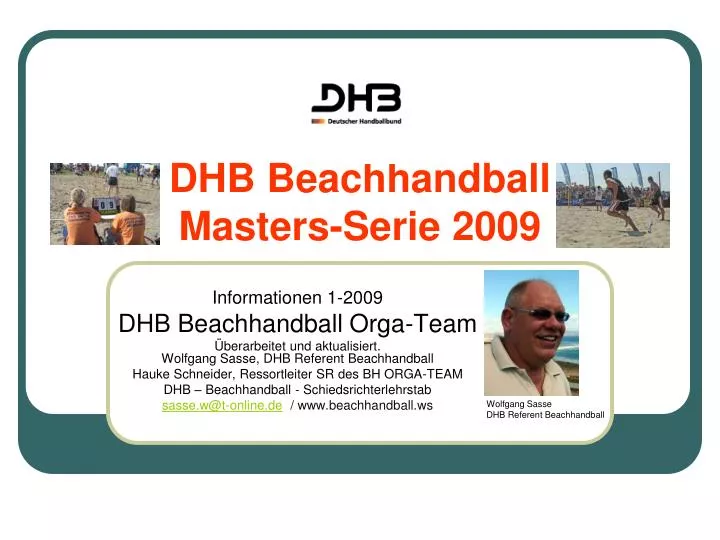 dhb beachhandball masters serie 2009