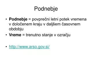 podnebje