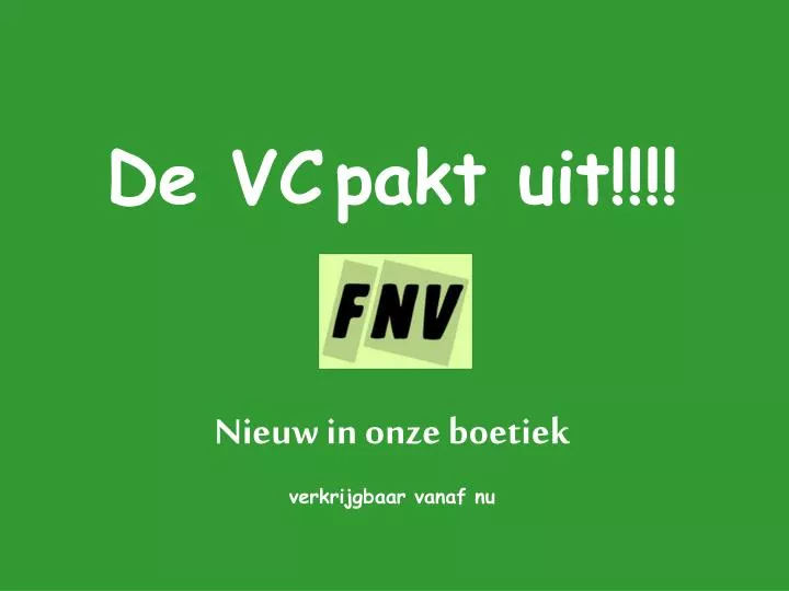 de vc pakt uit nieuw in onze boetiek verkrijgbaar vanaf nu