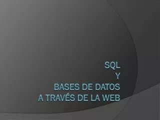 sql y bases de datos a trav s de la web