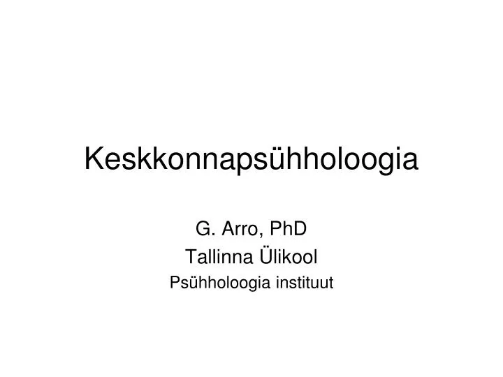 keskkonnaps hholoogia