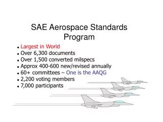 SAE Aerospace Standards Program