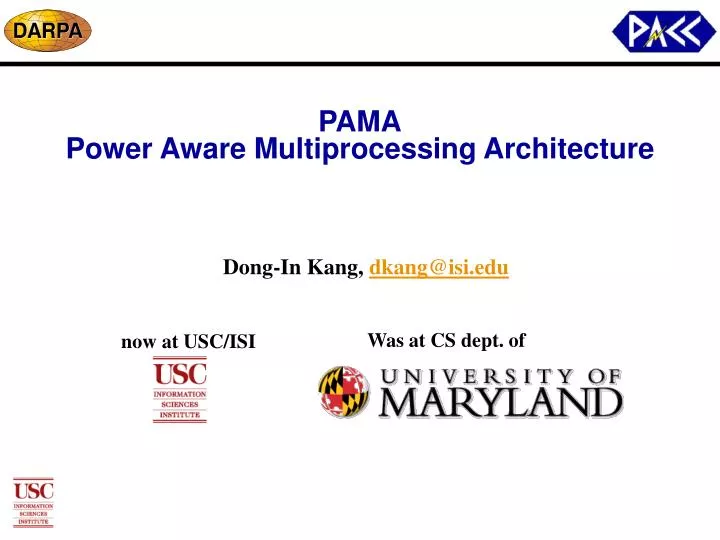 pama power aware multiprocessing architecture
