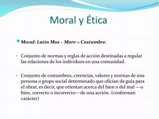 moral y tica
