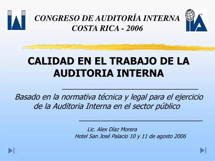 congreso de auditor a interna costa rica 2006