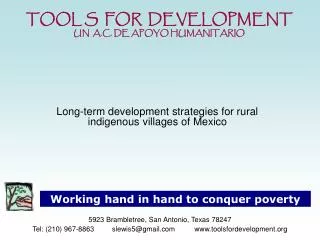 Long-term development strategies for rural indigenous villages of Mexico