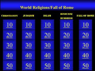 World Religions/Fall of Rome