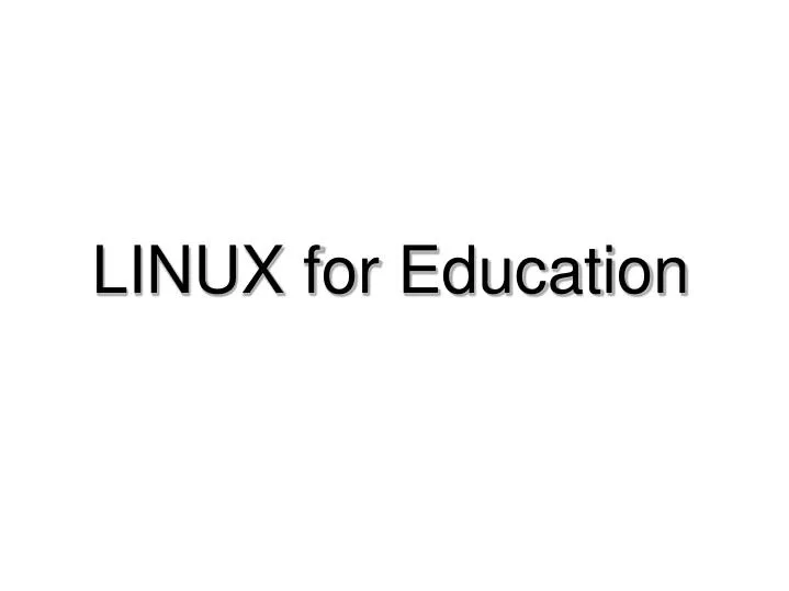 linux for education