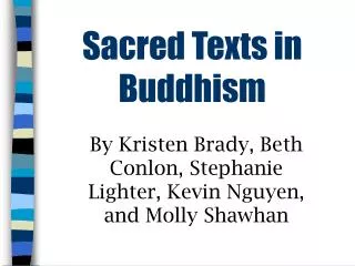 Sacred Texts in Buddhism
