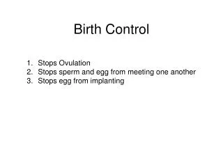 Birth Control