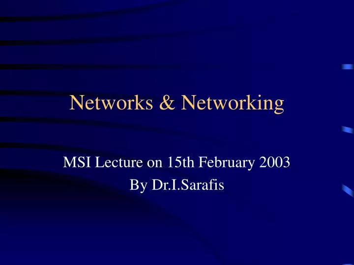 networks networking