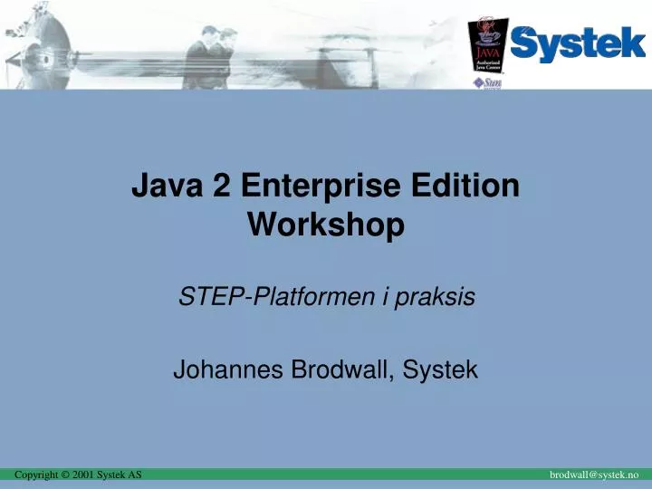 java 2 enterprise edition workshop