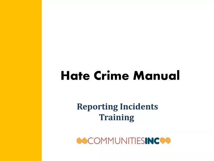 hate crime manual