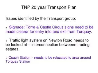 TNP 20 year Transport Plan