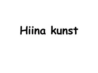 hiina kunst