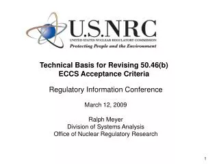 Technical Basis for Revising 50.46(b) ECCS Acceptance Criteria