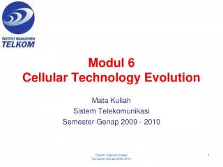 modul 6 cellular technology evolution
