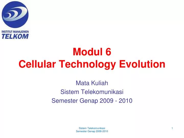 modul 6 cellular technology evolution