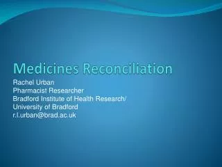 Medicines Reconciliation