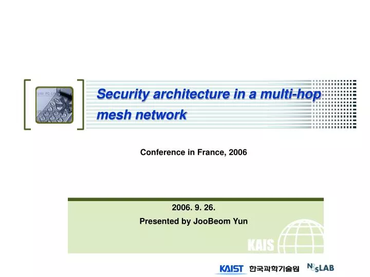 security architecture in a multi hop mesh network