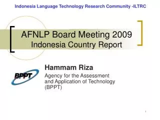 AFNLP Board Meeting 2009 Indonesia Country Report