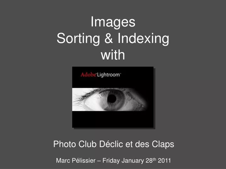 images sorting indexing with