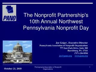 The Nonprofit Partnership's 10th Annual Northwest Pennsylvania Nonprofit Day