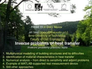 Multiphysical modelling of building structures and its difficulties