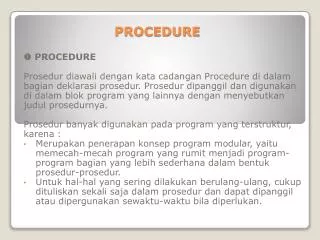 procedure