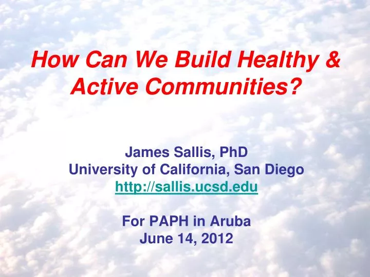 how can we build healthy active communities