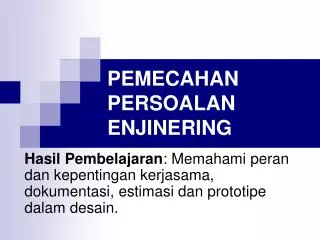 pemecahan persoalan enjinering
