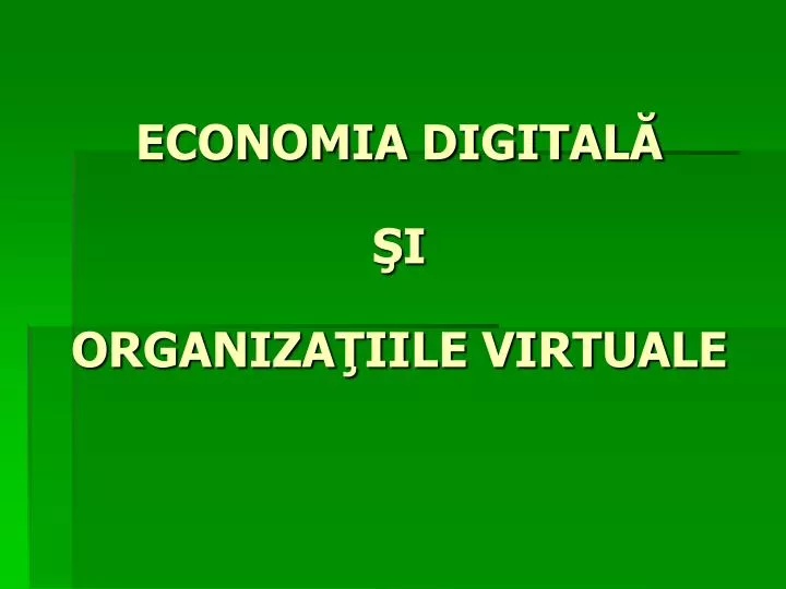 economia digital i organiza iile virtuale