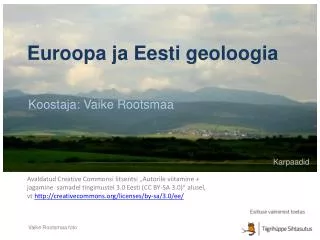 euroopa ja eesti geoloogia