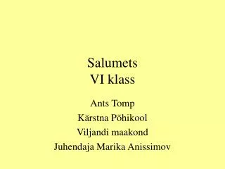 salumets vi klass