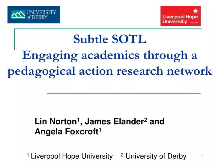 subtle sotl engaging academics through a pedagogical action research network