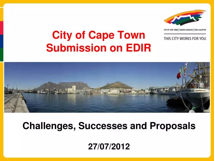 city of cape town submission on edir