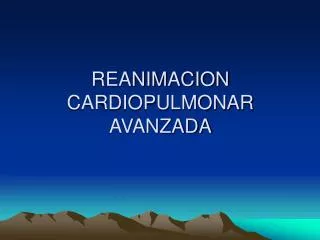 reanimacion cardiopulmonar avanzada