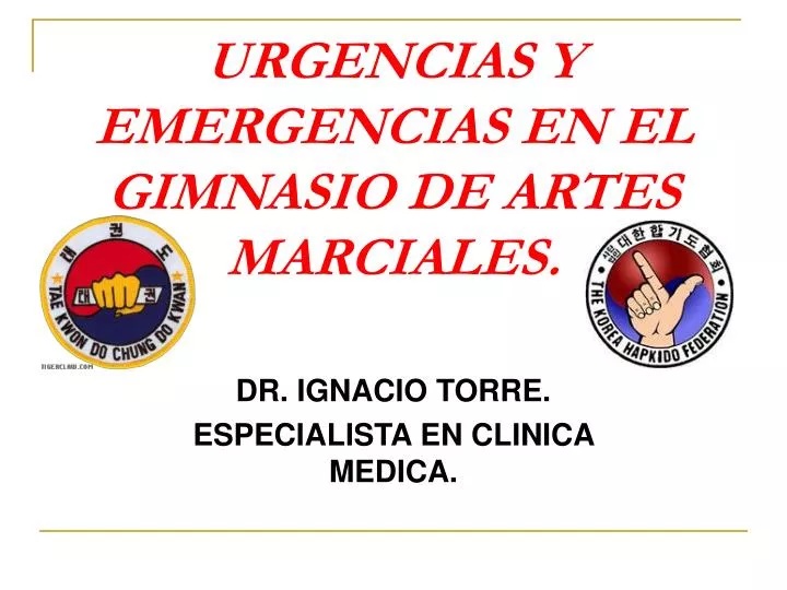 urgencias y emergencias en el gimnasio de artes marciales