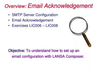 Overview: Email Acknowledgement