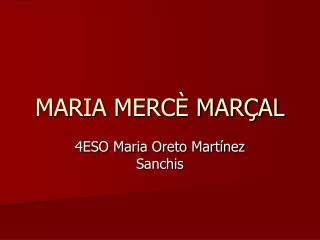 maria merc mar al