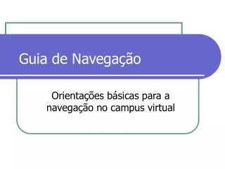 guia de navega o