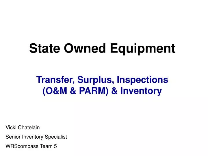 state owned equipment