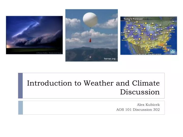 introduction to weather and climate discussion