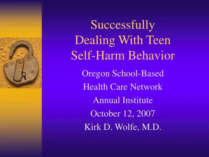 successfully dealing with teen self harm behavior