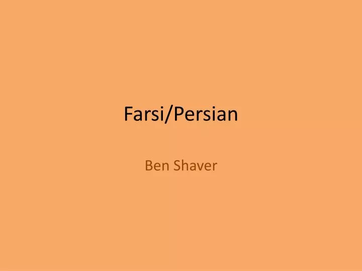 farsi persian