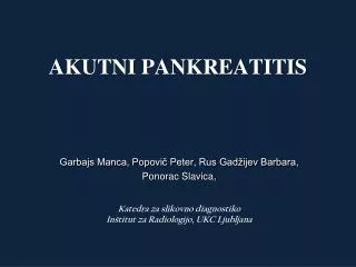 akutni pankreatitis