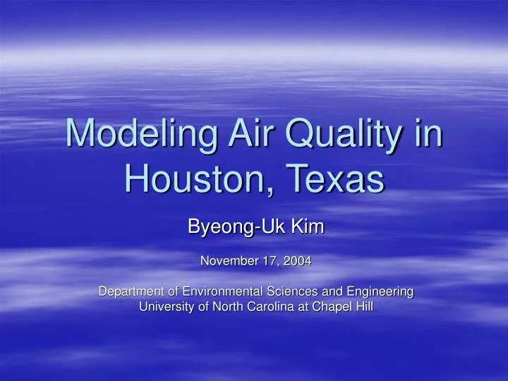 modeling air quality in houston texas