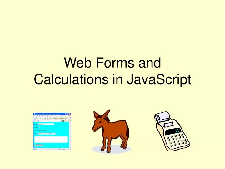 web forms and calculations in javascript